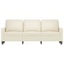 Sofá de 3 plazas terciopelo color crema 180 cm