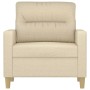 Sillón de tela color crema 60 cm