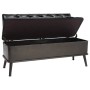 Banco de almacenaje con respaldo cuero sintético negro 110 cm von vidaXL, Bänke für Hallen und Lager - Ref: Foro24-339297, Pr...