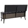 Banco de almacenaje con respaldo cuero sintético negro 110 cm by vidaXL, Benches for halls and storage - Ref: Foro24-339297, ...