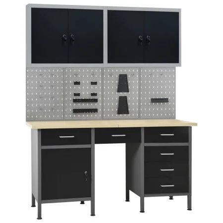 Workbench with four wall panels and two cabinets by vidaXL, Work tables - Ref: Foro24-3053434, Price: 682,82 €, Discount: %