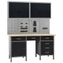 Werkbank mit vier Wandpaneelen und zwei Schränken von vidaXL, Arbeitstische - Ref: Foro24-3053434, Preis: 698,09 €, Rabatt: %