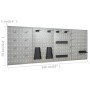 Workbench with four wall panels and two cabinets by vidaXL, Work tables - Ref: Foro24-3053434, Price: 698,09 €, Discount: %