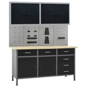 Workbench with four wall panels and two cabinets by vidaXL, Work tables - Ref: Foro24-3053435, Price: 843,31 €, Discount: %