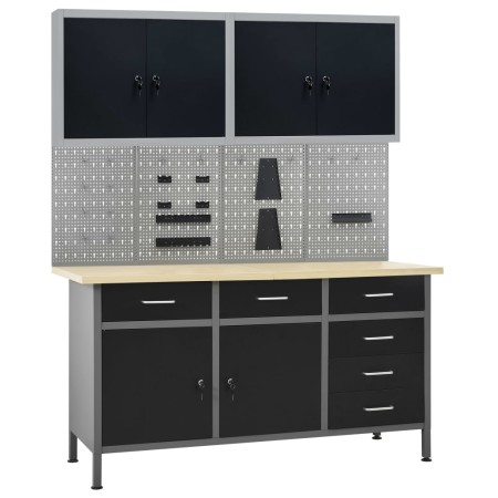 Workbench with four wall panels and two cabinets by vidaXL, Work tables - Ref: Foro24-3053435, Price: 684,34 €, Discount: %