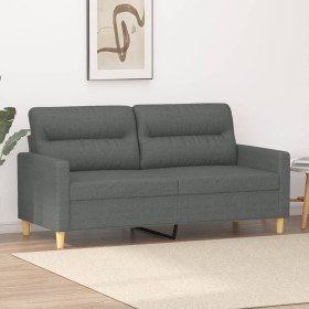 Sofá de 2 plazas de tela gris oscuro 140 cm en Sofás | Comprar online en Foro24