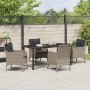 Conjunto de Comedor de Jardín 5 pcs Gris claro Poliratán