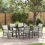 Conjunto de Comedor de Jardín con cojín 7 pcs Negro Poliratán