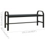 Gartenbank aus Stahl und WPC schwarz 124,5 cm von vidaXL, Gartenbänke - Ref: Foro24-317137, Preis: 94,65 €, Rabatt: %