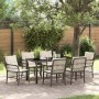 Conjunto de Comedor de Jardín con cojín 7 pcs Marrón Poliratán