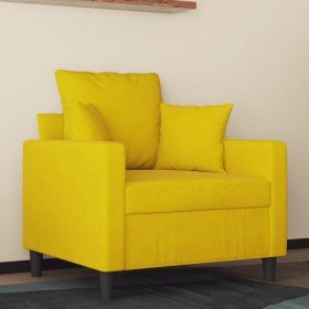 Sillón de terciopelo amarillo 60 cm Sillón de terciopelo amarillo 60 cm