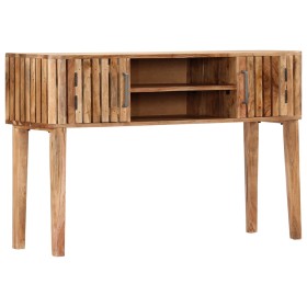 Mesa consola de madera maciza de acacia 120x35x76 cm