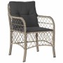 Conjunto de Comedor de Jardín 5 pcs Gris claro Poliratán