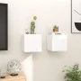 Wand-Wohnzimmermöbel 2 Stück glänzend weiß 30,5x30x30 cm von vidaXL, TV-Möbel - Ref: Foro24-804500, Preis: 53,02 €, Rabatt: %