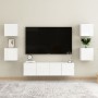 Wand-Wohnzimmermöbel 2 Stück glänzend weiß 30,5x30x30 cm von vidaXL, TV-Möbel - Ref: Foro24-804500, Preis: 53,88 €, Rabatt: %