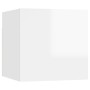 Wand-Wohnzimmermöbel 2 Stück glänzend weiß 30,5x30x30 cm von vidaXL, TV-Möbel - Ref: Foro24-804500, Preis: 53,88 €, Rabatt: %
