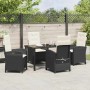 Conjunto de Comedor de Jardín 5 pcs Negro ratán sintético