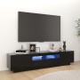 TV-Schrank mit LED-Leuchten schwarz 180x35x40 cm von vidaXL, TV-Möbel - Ref: Foro24-3081898, Preis: 119,05 €, Rabatt: %