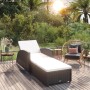 Tumbona con cojín ratán sintético blanco crema by vidaXL, Loungers - Ref: Foro24-317177, Price: 191,45 €, Discount: %