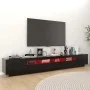 TV-Schrank mit LED-Leuchten schwarz 260x35x40 cm von vidaXL, TV-Möbel - Ref: Foro24-3081916, Preis: 169,92 €, Rabatt: %