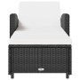 Tumbona con cojín ratán sintético blanco crema by vidaXL, Loungers - Ref: Foro24-317177, Price: 191,45 €, Discount: %