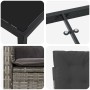 Conjunto de Comedor de Jardín 3 pcs Gris ratán sintético