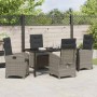 Conjunto de Comedor de Jardín 5 pcs Gris ratán sintético