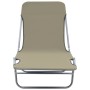 Tumbonas plegables 2 unidades acero y tela gris topo de vidaXL, Tumbonas - Ref: Foro24-44303, Precio: 92,72 €, Descuento: %