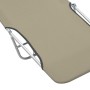 Tumbonas plegables 2 unidades acero y tela gris topo de vidaXL, Tumbonas - Ref: Foro24-44303, Precio: 92,72 €, Descuento: %