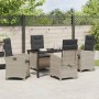 Conjunto de Comedor de Jardín 5 pcs Gris Claro ratán sintético