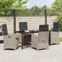 Conjunto de Comedor de Jardín 5 pcs Gris Claro ratán sintético