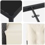 Conjunto de Comedor de Jardín 3 pcs Negro ratán sintético