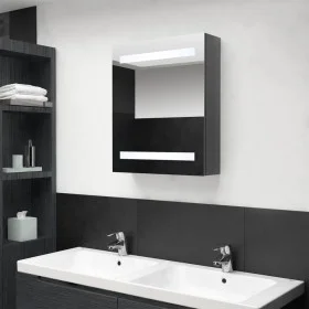 Badezimmerschrank mit LED-Spiegel glänzend grau 50x14x60 cm von vidaXL, Badezimmerwaschtische - Ref: Foro24-326483, Preis: 97...