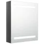 Armario de baño con espejo LED gris brillante 50x14x60 cm de vidaXL, Tocadores de baño - Ref: Foro24-326483, Precio: 96,97 €,...