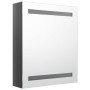 Badezimmerschrank mit LED-Spiegel glänzend grau 50x14x60 cm von vidaXL, Badezimmerwaschtische - Ref: Foro24-326483, Preis: 98...