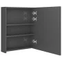 Badezimmerschrank mit LED-Spiegel glänzend grau 50x14x60 cm von vidaXL, Badezimmerwaschtische - Ref: Foro24-326483, Preis: 96...