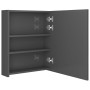 Badezimmerschrank mit LED-Spiegel glänzend grau 50x14x60 cm von vidaXL, Badezimmerwaschtische - Ref: Foro24-326483, Preis: 98...