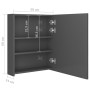 Badezimmerschrank mit LED-Spiegel glänzend grau 50x14x60 cm von vidaXL, Badezimmerwaschtische - Ref: Foro24-326483, Preis: 98...