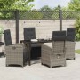 Conjunto de Comedor de Jardín 5 pcs Gris ratán sintético