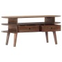 Mueble para TV de madera maciza de acacia 110x35x50 cm