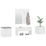 Flurmöbel-Set aus weißem Sperrholz von vidaXL, Kleiderschränke - Ref: Foro24-3082062, Preis: 132,11 €, Rabatt: %