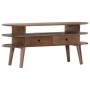 Mueble para TV de madera maciza de acacia 110x35x50 cm