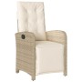 Conjunto de Comedor de Jardín 7 pcs Beige ratán sintético