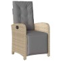 Conjunto de Comedor de Jardín 5 pcs Beige ratán sintético