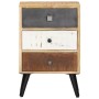 Mesita de noche de madera maciza de mango 40x30x60 cm