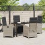 Conjunto de Comedor de Jardín 5 pcs Gris Claro ratán sintético