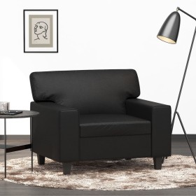 Sillón cuero sintético negro 60 cm Sillón cuero sintético negro 60 cm