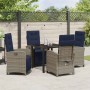 Conjunto de Comedor de Jardín 5 pcs Gris ratán sintético