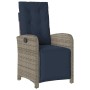 Conjunto de Comedor de Jardín 5 pcs Gris ratán sintético