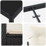 Conjunto de Comedor de Jardín 7 pcs Negro ratán sintético